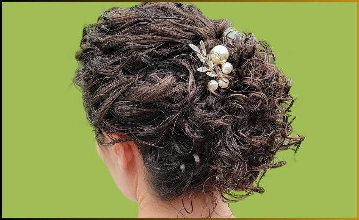 Half Updo with Flowers